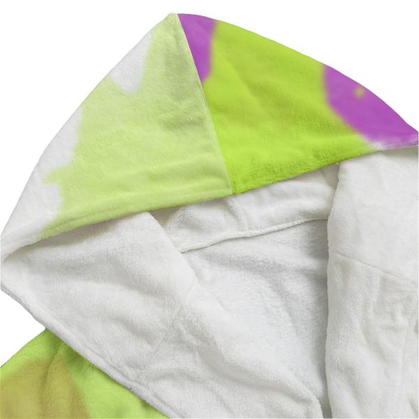 Bunter Bademantel Giraffe aus Flanell – flauschig & farbenfroh, Größen S–2XL